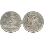 COINS, 錢幣, UNITED STATES OF AMERICA, 美國, USA 美國: Silver Trade Dollar, 1874CC. Several light