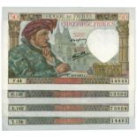 BANKNOTES, 紙鈔, FRANCE, 法國, Banque de France: 50-Francs (4), 13 March 1941, 18 December 1941, 8