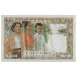 BANKNOTES, 紙鈔, FRENCH INDO-CHINA, 法屬印度支那, Institut d’Emission des Etats du Cambodge, du Laos et du