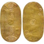 COINS, 錢幣, JAPAN, 日本, Pre-Meiji: Gold Tempo Koban Kin, ND (1837-58), 11.20g (JNDA 09-21; F 15). Very