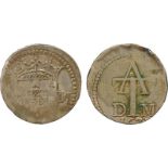 COINS, 錢幣, INDIA – PORTUGUESEm, 印度 - 葡屬, Malacca, Filipe III: Silver Tanga, 1631, Obv arms and A(M),