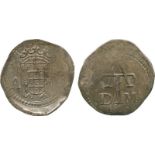 COINS, 錢幣, INDIA – PORTUGUESEm, 印度 - 葡屬, Malacca, Filipe III: Silver Tanga, 1632, Obv arms and A(M),