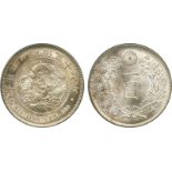 COINS, 錢幣, JAPAN, 日本, Mutsuhito: Silver Yen, Meiji 37 (1904) (KM Y.A25.3). In PCGS holder graded