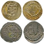 COINS, 錢幣, INDIA – PORTUGUESEm, 印度 - 葡屬, Ceylon, João IV: Silver Tanga (2), ND, Obv arms, Rev