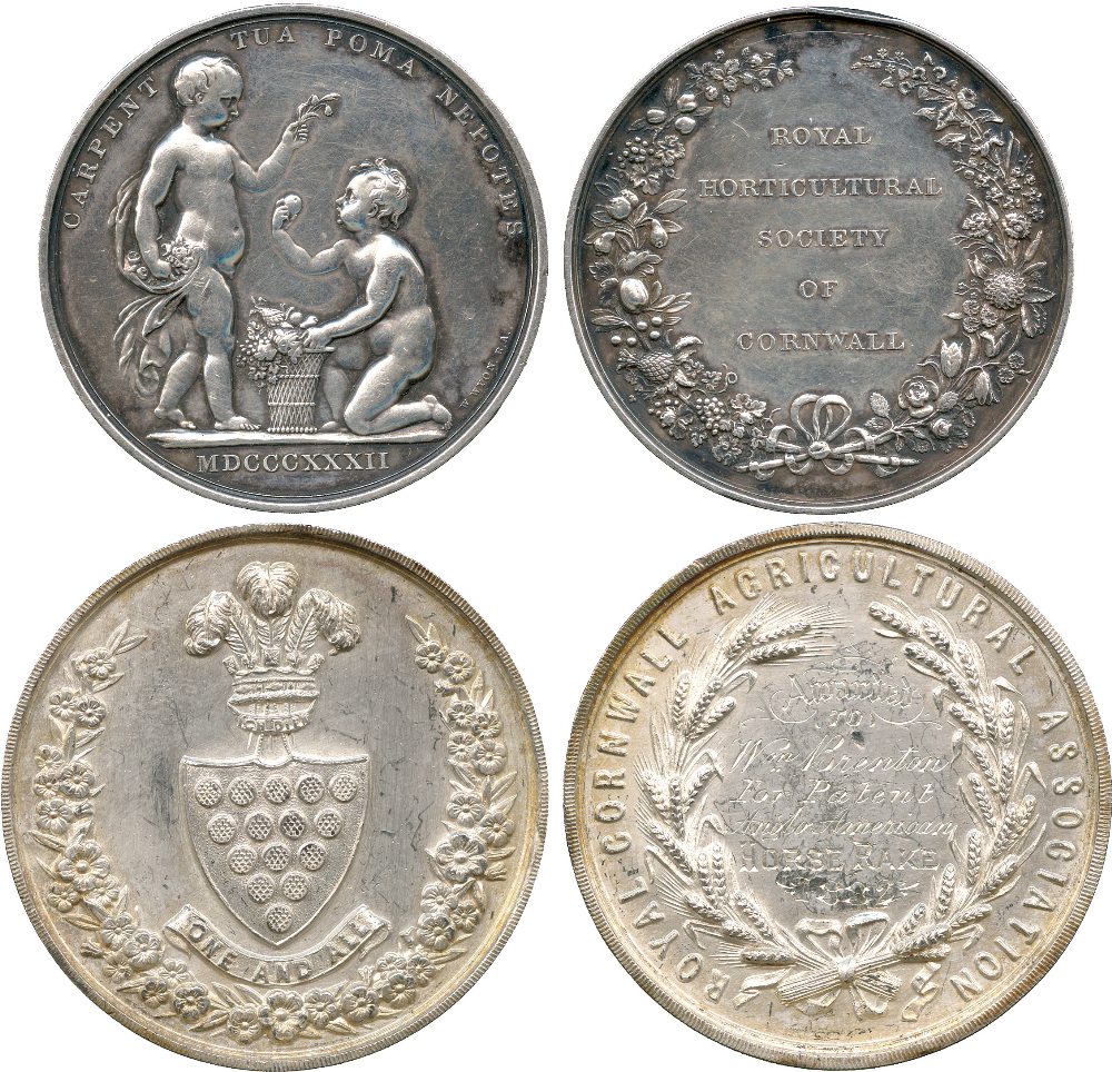 COMMEMORATIVE MEDALS, British Historical Medals, Royal Horticultural Society of Cornwall, Silver