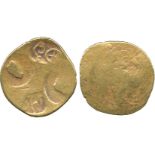 INDIAN COINS, POST-GUPTA & MEDIÆVAL, , Round Gold Punchmarked Coin, 3.61g, uniface, four punches