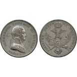 COMMEMORATIVE MEDALS, World Medals, Russia, Alexander I (1771-1801-1825), White Metal Medal, 1813,