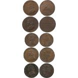 BRITISH TOKENS, 18th Century Tokens, England,  Warwickshire, Stratford, Skidmore, Copper Halfpenny