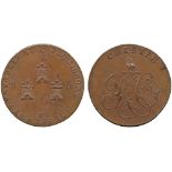 BRITISH TOKENS, 18th Century Tokens, England,  Cheshire, Chester, Kempson, Copper Halfpenny,
