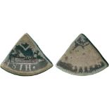 WORLD COINS, BRITISH VIRGIN ISLANDS, Tortola, ¼-Dollar, 1801, type I countermark, cut segment of a