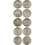 WORLD COINS, USA, Commemorative Silver ½-Dollars (5), Stone Mountain Memorial 1925, Oregon Trail