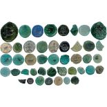 ISLAMIC COINS, Islamic Glass Weights, A wonderful selection of Islamic Glass Weights formerly in the