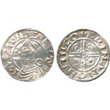 BRITISH COINS, Anglo-Saxon, Canute, Silver Penny, Helmet type (1024-1030), Lincoln mint, moneyer