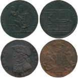 BRITISH TOKENS, 18th Century Tokens, England,  Devonshire, Exeter, Hancock or Lutwyche mule of