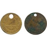 BRITISH TOKENS, 19th Century Tokens, Checks, Cornwall, Perranporth, Nobels Explosives Co Ltd,