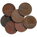 BRITISH TOKENS, 18th Century Tokens, England,  Gloucestershire, Gloucester, Kempson, Copper City