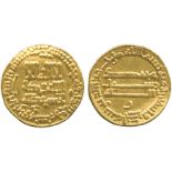 ISLAMIC COINS, ABBASID CALIPHATE, Harun al-Rashid, Gold Dinar, 191h, rev Arabic R in lower field,