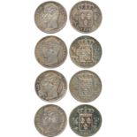 WORLD COINS, FRANCE, Charles X, Silver ¼-Franc (4), 1828-W, 1829-W (2), Lille, and 1830-K,