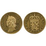 BRITISH COINS, Oliver Cromwell (died 1658), Gold Broad of Twenty Shillings, 1656, laureate head