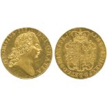 BRITISH COINS, George III (1760-1820), Gold Pattern Guinea, 1761, long haired laureate head right,