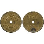 BRITISH TOKENS, 19th Century Tokens, Checks, Cornwall, Penryn, J R Rowe, Budock Mills, Brass Check