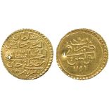 ISLAMIC COINS, OTTOMAN, Mustafa III (1171-1187h), Gold Sultani, Tunis 1181h, 1.64g (KM 54.2).