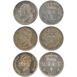 WORLD COINS, FRANCE, Louis XVIII (1815-1824), Silver ¼-Franc, 1818-A, Paris; Charles X (1824-
