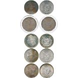 WORLD COINS, USA, Silver Morgan Dollars (5), 1884-O, 1885-O, 1887, 1888, 1904-O (KM 110). First in