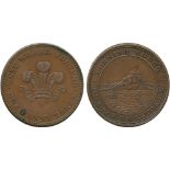 BRITISH TOKENS, 19th Century Tokens, England, Cornwall, West Cornwall Wheal Mine (Ludgvan), Copper