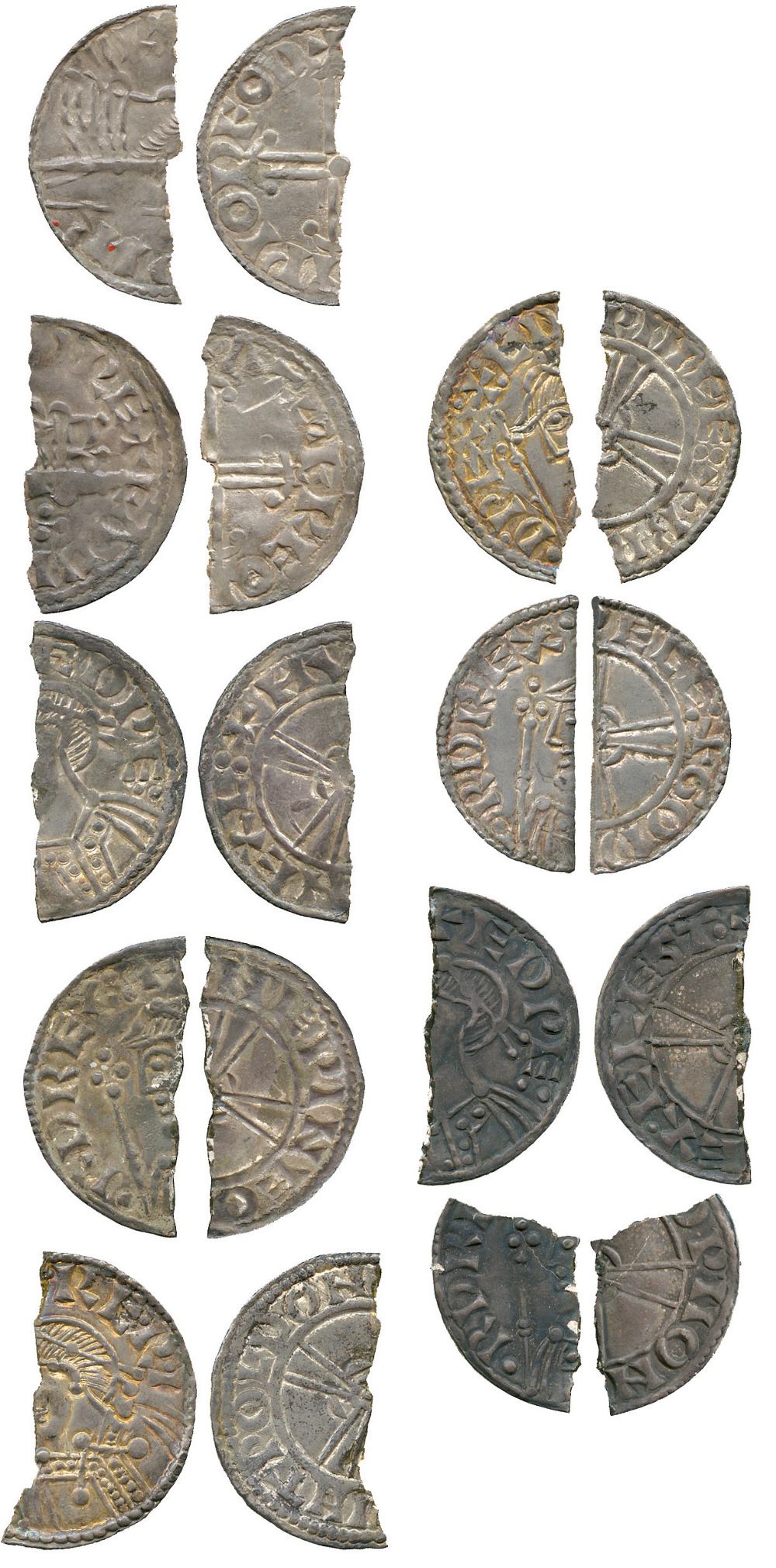 BRITISH COINS, Anglo-Saxon, Edward the Confessor, Fragmented Silver Pennies (4), all Expanding Cross