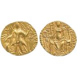 INDIAN COINS, KUSHAN, Chhu (c.260-300 AD), Gold Stater, king standing facing, head left, wearing