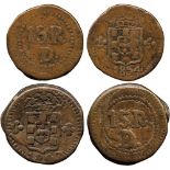 INDIAN COINS, MISCELLANEOUS, Portuguese India, Damão, Maria II, Copper 15-Reis, 1843, one year