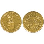 G INDIAN COINS, EAST INDIA COMPANY, Madras Presidency, Gold 5-Rupees, undated (1820), 3.88g (SAC