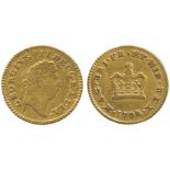 BRITISH COINS, George III, Gold Third-Guinea, 1798, first laureate head right, rev crown at