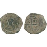 WORLD COINS, CRUSADERS, Antioch, Tancred, Æ Follis, second type, turbaned and mailed bust facing,