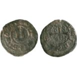 WORLD COINS, CRUSADERS, Mytilene, Æ, Dorino Gattilusio (1428-1449), Gothic D between two rosettes,