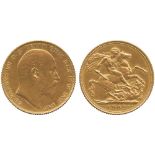 G BRITISH COINS, Edward VII, Gold Matt Proof Sovereign, 1902, bare head facing right, DeS. below,