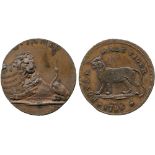 BRITISH TOKENS, 18th Century Tokens, England,  Middlesex, Charles James, Copper Halfpenny, 1796, obv