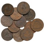 BRITISH TOKENS, 18th Century Tokens, England,  Middlesex, Kilvington, Copper Halfpenny (5), obv bust