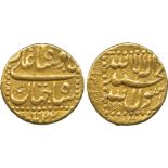 INDIAN COINS, MUGHAL, Shah Jahan, Gold Mohur, Burhanpur, AH 1059, Year 22, legends within dotted