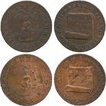 BRITISH TOKENS, 18th Century Tokens, England,  Middlesex, Moore, Copper Halfpenny (2), 1795, obv