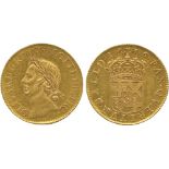 BRITISH COINS, Oliver Cromwell (died 1658), Gold Broad of Twenty-Shillings, 1656, laureate head