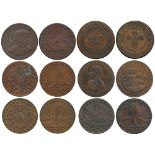 BRITISH TOKENS, 18th Century Tokens, England,  Middlesex, Eaton, Copper Halfpenny, 1795, obv bust of