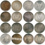 WORLD COINS, USA, Silver Morgan Dollars (8), 1881-S (KM 110). Four darkly toned, mint state other