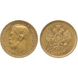 G WORLD COINS, RUSSIA, Nicholas II (1894-1917), Gold 5-Roubles, 1898 ??, 4.28g (Sev 563; Bit 20; Uzd