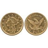 G WORLD COINS, USA, Gold 2½-Dollars, 1905, Philadelphia, Liberty head 4.18g (F 114). Scratch by date