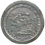 BRITISH COINS, George III, Uniface Lead Trial Striking of the reverse of a Sovereign, undated (c.
