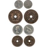 WORLD COINS, RHODESIA, Rhodesia and Nyasaland, Elizabeth II, Proof Silver Sixpence and Threepence,