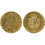 BRITISH COINS, George III, Gold Guinea, 1797, fifth laureate head right, rev crowned spade shaped