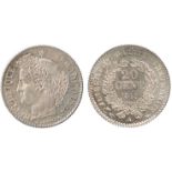 WORLD COINS, FRANCE, Second Republic (1848-1852), Silver 20-Centimes Cérès, 1849-A, Paris (Gad 303).